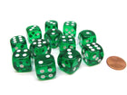 Gamers Guild AZ Chessex CHX23605 - Chessex 16mm Green/White Translucent Chessex