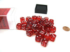 Gamers Guild AZ Chessex CHX23804 - Chessex 12mm Red / White Translucent Chessex