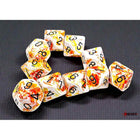 Gamers Guild AZ Chessex CHX24203 - Chessex D10 Sunrise With Black Brushed Dice Set of 10 (Pre-Order) Chessex