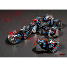 Gamers Guild AZ Chessex CHX24208 - Chessex D10 Dark Side With Blue Brushed Dice Set of 10 (Pre-Order) Chessex