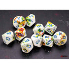 Gamers Guild AZ Chessex CHX24209 - Chessex D10 Breezy With Blue Brushed Dice Set of 10 (Pre-Order) Chessex