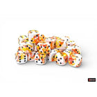 Gamers Guild AZ Chessex CHX24803 - Chessex 12mm D6 Sunrise With Black Brushed Dice Block (Pre-Order) Chessex
