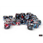 Gamers Guild AZ Chessex CHX24808 - Chessex 12mm D6 Dark Side With Blue Brushed Dice Block (Pre-Order) Chessex