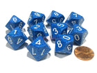 Gamers Guild AZ Chessex CHX25106 - Chessex Set of Ten D10 Speckled Water / White Chessex