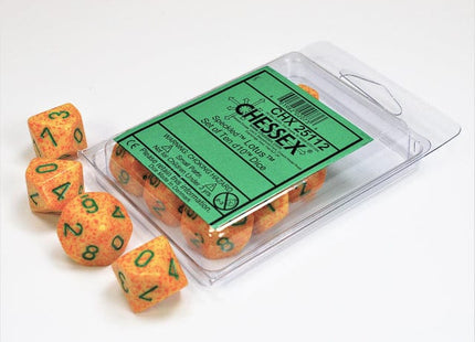 Gamers Guild AZ Chessex CHX25112 - Chessex Set of Ten D10 Speckled Lotus Chessex