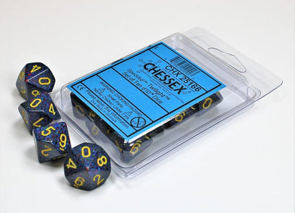 Gamers Guild AZ Chessex CHX25166 - Chessex Set of Ten D10 Speckled Twilight Chessex