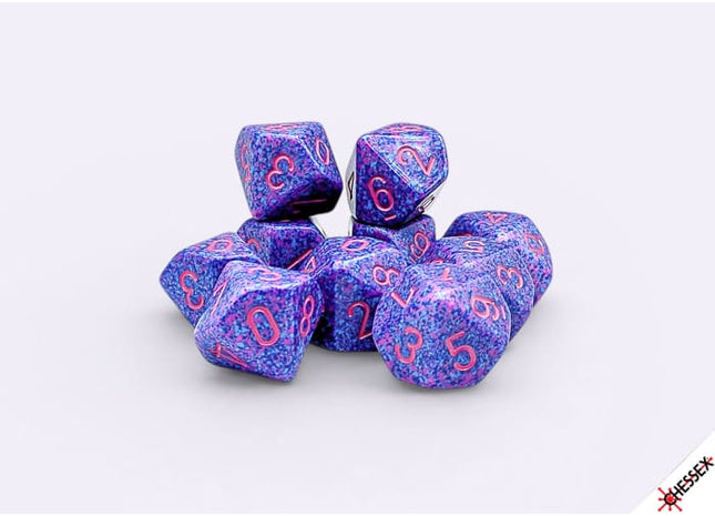 Gamers Guild AZ Chessex CHX25167 - Chessex Speckled Purple Passion D10 - Set of Ten (Pre-Order) AGD