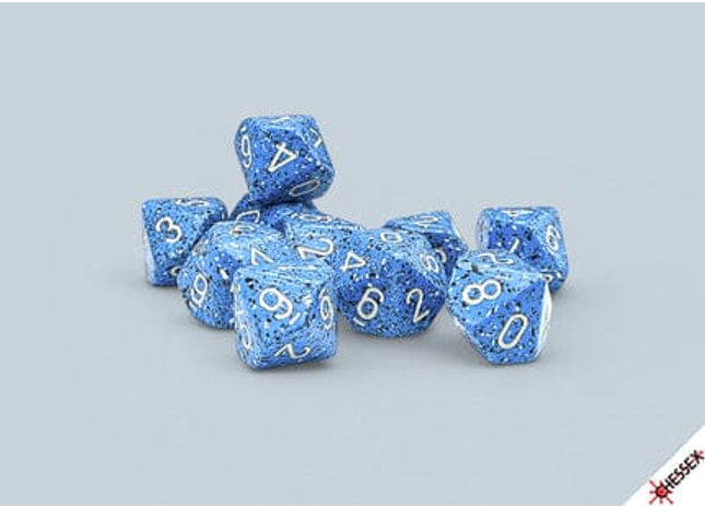 Gamers Guild AZ Chessex CHX25176 - Chessex Speckled Ocean Stone D10 - Set of Ten (Pre-Order) AGD