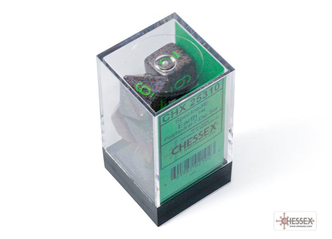 Gamers Guild AZ Chessex CHX25304 Earth Polyhedral 7-Dice Set Chessex