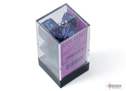 Gamers Guild AZ Chessex CHX25307 Speckled Cobalt Polyhedral 7-Dice Set Chessex