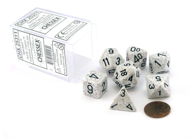 Gamers Guild AZ Chessex CHX25311 - Chessex 7 Die Set Arctic Camo Speckled Chessex