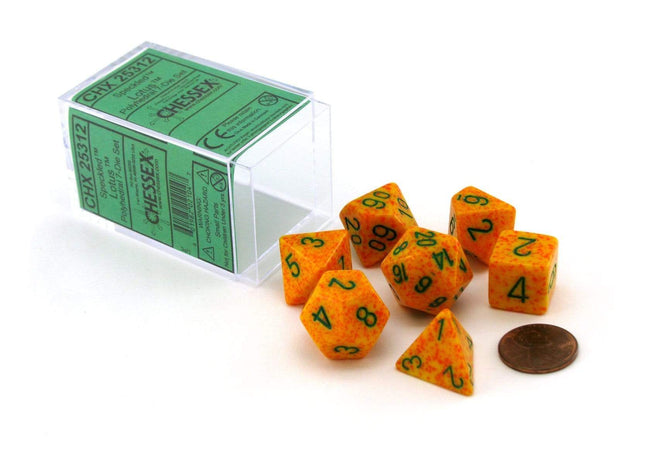 Gamers Guild AZ Chessex CHX25312 - Chessex 7 Die Set Lotus Speckled Chessex