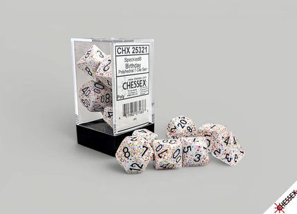 Gamers Guild AZ Chessex CHX25321 - Chessex Speckled Birthday 7-Dice Set (Pre-Order) AGD