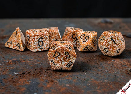 Gamers Guild AZ Chessex CHX25333 - Chessex Speckled Rust 7-Dice Set (Pre-Order) AGD