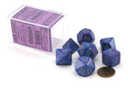 Gamers Guild AZ Chessex CHX25347 - Chessex 7 Die Set Silver Tetra Speckled Chessex