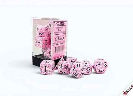 Gamers Guild AZ Chessex CHX25354- Chessex Speckled Pink 7-Dice Set (Pre-Order) AGD