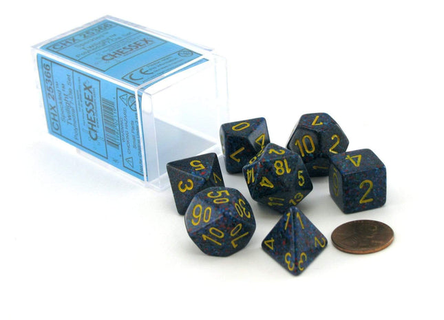 Gamers Guild AZ Chessex CHX25366 - Chessex 7 Die Set Twilight Speckled Chessex