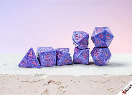 Gamers Guild AZ Chessex CHX25367 - Chessex Speckled Purple Passion 7-Dice Set (Pre-Order) AGD