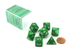 Gamers Guild AZ Chessex CHX25405 - Chessex 7 Die Set Green/White Opaque Chessex