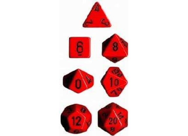 Gamers Guild AZ Chessex CHX25414 - Chessex 7 Die Set Red / Black Opaque Chessex