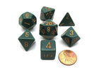 Gamers Guild AZ Chessex CHX25415 - Chessex 7 Die Set Opaque Dusty Green/Copper Chessex