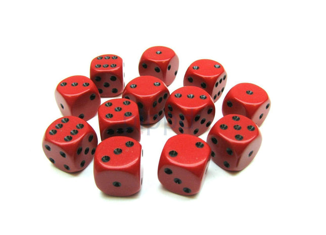 Gamers Guild AZ Chessex CHX25614 - Chessex 16mm Red / Black Opaque Chessex