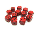 Gamers Guild AZ Chessex CHX25614 - Chessex 16mm Red / Black Opaque Chessex