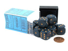 Gamers Guild AZ Chessex CHX25626 - Chessex 16mm Dusty Blue / Gold Opaque Chessex