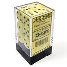 Gamers Guild AZ Chessex CHX25662: Chessex D6 Opaque Pastel Yellow/Black Dice Block ACD Distribution