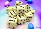 Gamers Guild AZ Chessex CHX25662 Chessex Dice: Opaque Pastel Yellow/black 16mm d6 Dice Block Chessex