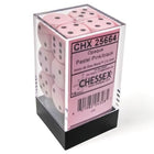 Gamers Guild AZ Chessex CHX25664: Chessex D6 Opaque Pastel Pink/Black Dice Block ACD Distribution