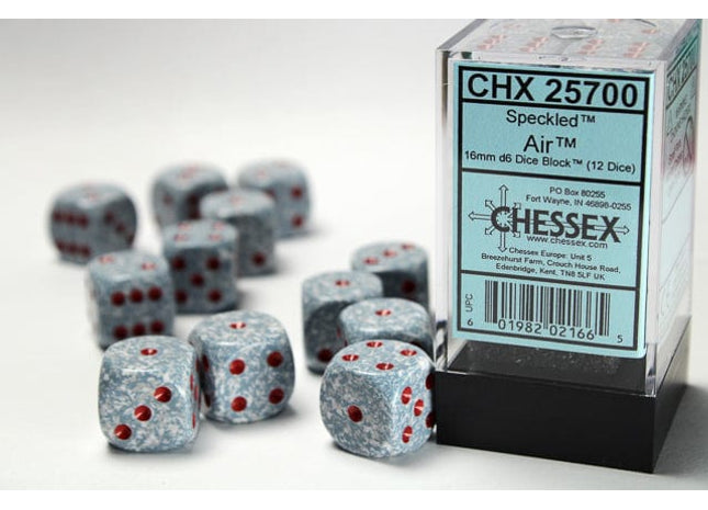 Gamers Guild AZ Chessex CHX25700 - Chessex 16mm D6 Speckled Air Chessex