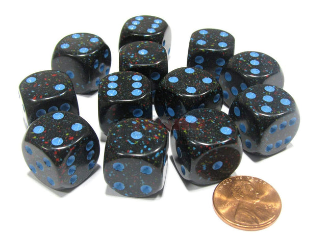 Gamers Guild AZ Chessex CHX25738 - Chessex 16mm Blue Stars Speckled Chessex