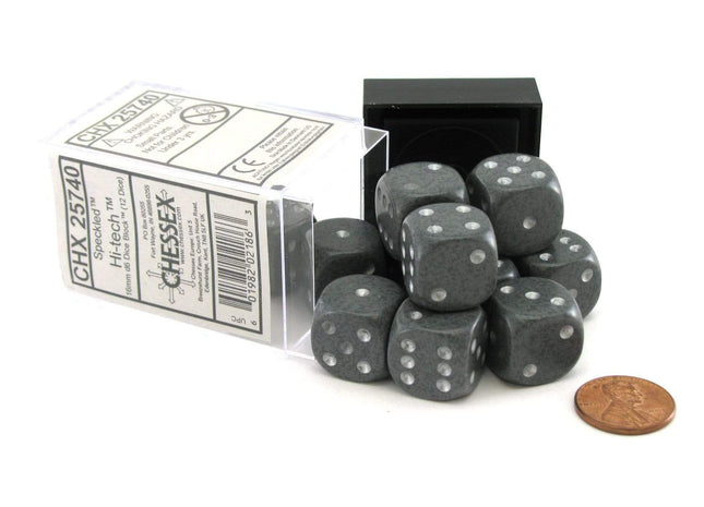 Gamers Guild AZ Chessex CHX25740 - Chessex 16mm Hi Tech Speckled Chessex