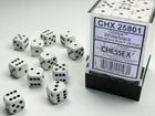 Gamers Guild AZ Chessex CHX25801 -  Chessex 12mm D6 White/Black Opaque Chessex