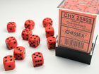Gamers Guild AZ Chessex CHX25803 - Chessex 12mm Orange / Black Opaque Chessex