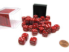 Gamers Guild AZ Chessex CHX25804 - Chessex 12mm Red / White Opaque Chessex