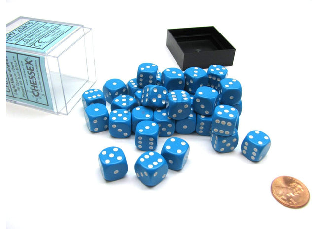 Gamers Guild AZ Chessex CHX25806 - Chessex 12mm Opaque Blue/White Chessex