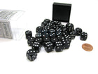 Gamers Guild AZ Chessex CHX25808 -  Chessex 12mm Block Opaque Black/White Chessex