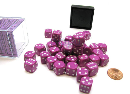Gamers Guild AZ Chessex CHX25827 - Chessex 12mm Lt Purple / White Opaque Chessex