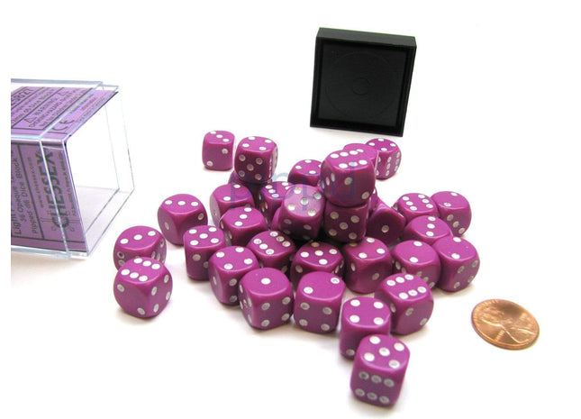 Gamers Guild AZ Chessex CHX25827 - Chessex 12mm Lt Purple / White Opaque Chessex