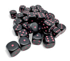 Gamers Guild AZ Chessex CHX25848 - Opaque: 12mm d6 Black/pink Dice Block (36 dice) (Pre-Order) Chessex