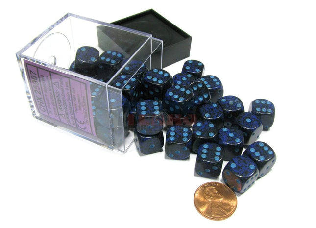 Gamers Guild AZ Chessex CHX25907 - Chessex  12mm Cobalt Speckled Chessex