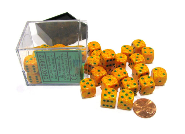 Gamers Guild AZ Chessex CHX25912 - Chessex 12mm Lotus Speckled Chessex