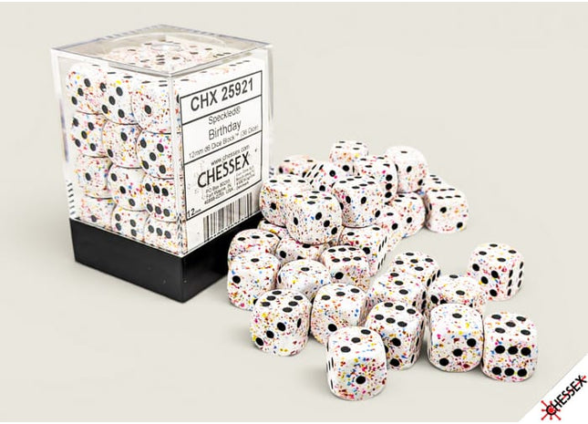 Gamers Guild AZ Chessex CHX25921 - Chessex Speckled Birthday D6 - 36ct Dice Block (Pre-Order) AGD