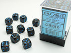 Gamers Guild AZ Chessex CHX25938 -  Chessex 12mm D6 Blue Stars Speckled Chessex
