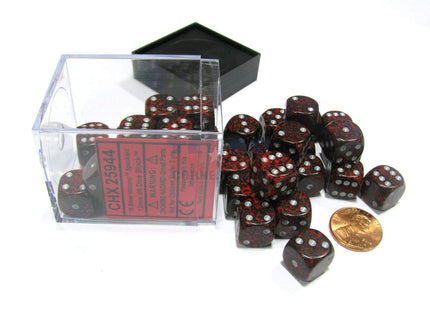 Gamers Guild AZ Chessex CHX25944 - Chessex 12mm Silver Volcano Speckled Chessex
