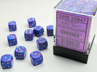 Gamers Guild AZ Chessex CHX25947 -  Chessex 12mm D6 Silver Tetra Specked Chessex