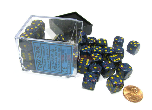 Gamers Guild AZ Chessex CHX25966 - Chessex 12mm Twilight Speckled Chessex