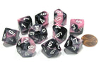 Gamers Guild AZ Chessex CHX26230 - Chessex Set of Ten d10 Gemini Black-Pink / White Chessex